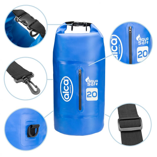 Waterproof Dry Bag with zipped pocket 15L