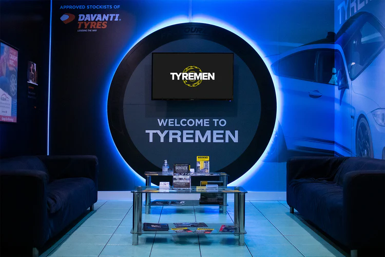 Welcome to Tyremen — reception area